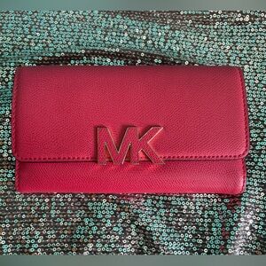 Michael Kors Cherry Red Wallet/Clutch